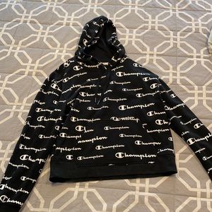 Women’s Black and White Champion Hoody M